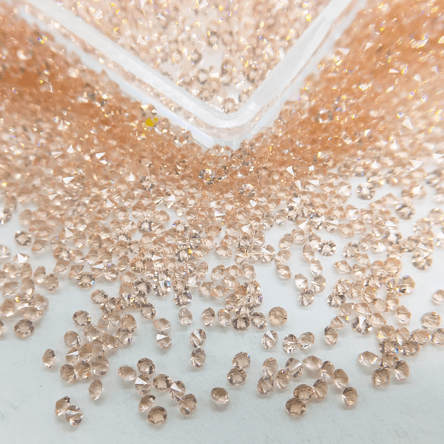 HUETFAT Champagne Pixie Nail Crystals
